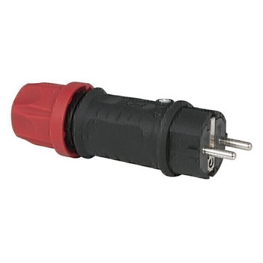PCE rubber schuko connector male IP44 240V 16A