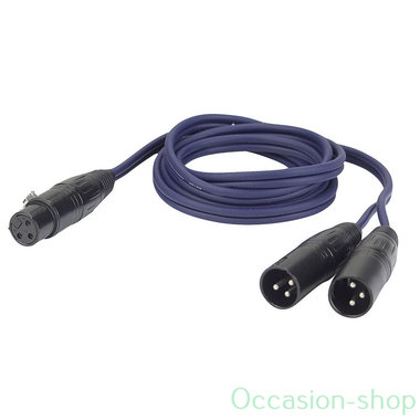 DAP FL39 -  bal. XLR 3P, female  2 x XLR 3P male 1,5M audio cable